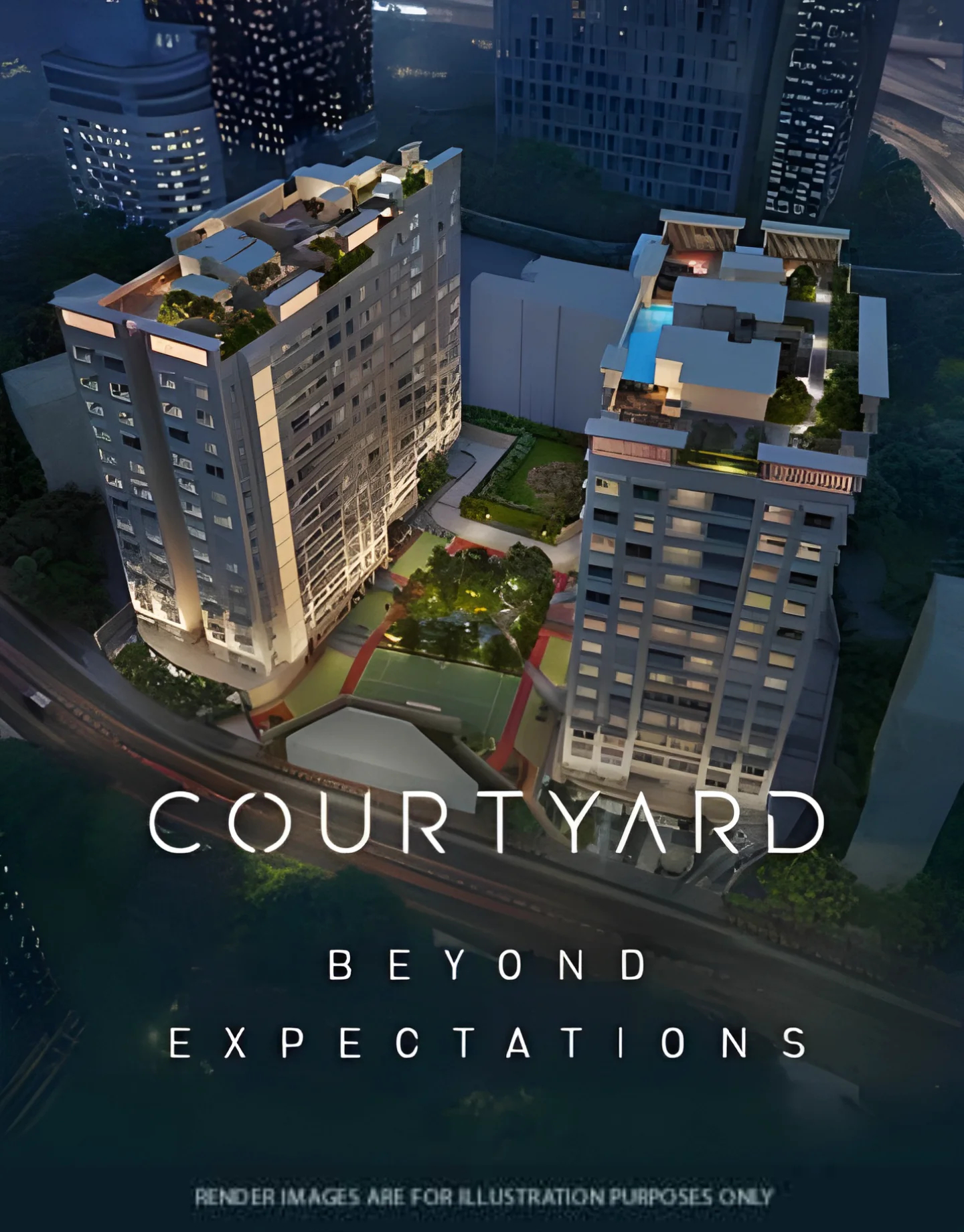Courtyard by MS Realty Upcoming Projects In Kalina Night views 